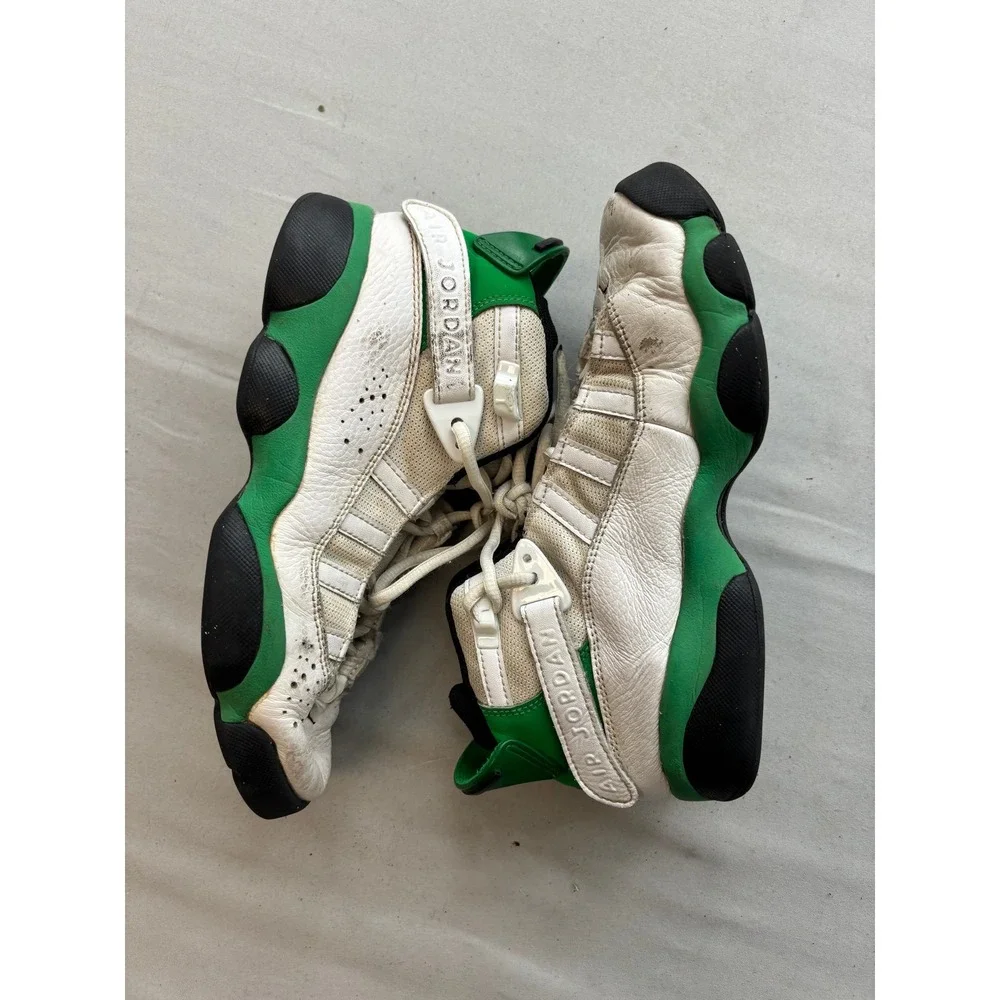 Jordan 6 Rings Lucky Green White Black Youth 4Y 323419-131 Basketball Shoes